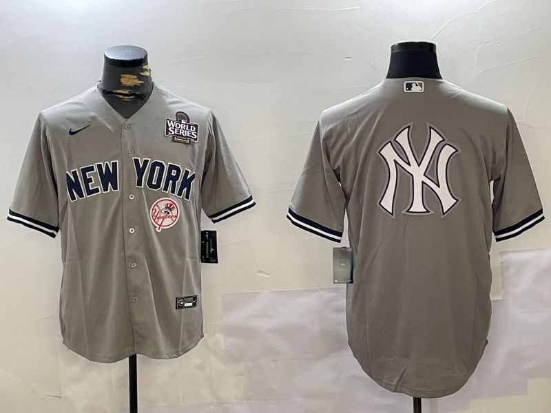 Men New York Yankees Blank Grey Game 2024 Nike MLB Jersey style 102716->new york yankees->MLB Jersey